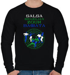printfashion Salsa BrazilianZouk Bachata táncos S0201-forBlack - Férfi pulóver - Fekete (16921621)