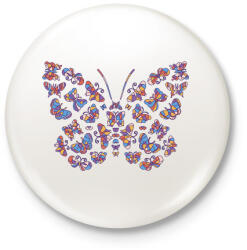 printfashion Pillangók - Kitűző, hűtőmágnes - Fehér (17124496)
