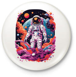 printfashion Űrhajós az űrben - Kitűző, hűtőmágnes - Fehér (17042459)