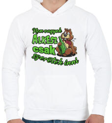 printfashion Nem vagyok alkesz csak szeretek inni - Férfi kapucnis pulóver - Fehér (17215577)