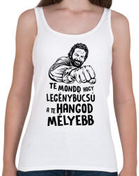 printfashion Te mondd hogy legénybúcsú a te hangod mélyebb - Női atléta - Fehér (17479266)