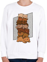 printfashion Kismackók - Gyerek pulóver - Fehér (17120594)