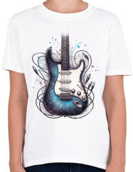 printfashion gitár - Gyerek póló - Fehér (16902734)