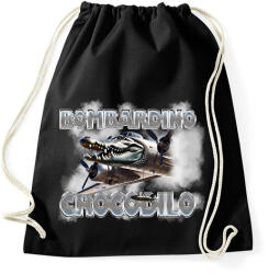 printfashion Bombardino Crocodilo - Sportzsák, Tornazsák - Fekete (17437325)