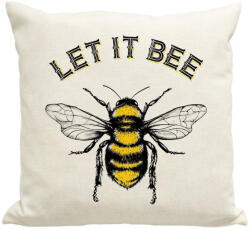 printfashion WildRaccooN® Let It Bee - Párnahuzat, Díszpárnahuzat - Lenvászon (17269930)