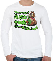 printfashion Nem vagyok alkesz csak szeretek inni - Férfi hosszú ujjú póló - Fehér (17215562)