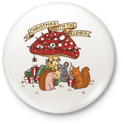 printfashion Erdei karácsony - Kitűző, hűtőmágnes - Fehér (16952618)