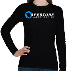 printfashion Aperture Laboratories - Női hosszú ujjú póló - Fekete (17417028)