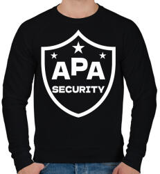 printfashion Apa security fehér - Férfi pulóver - Fekete (17460661)