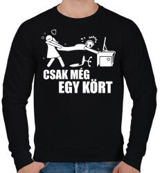 printfashion Csak még egy kört - Férfi pulóver - Fekete (17037655)