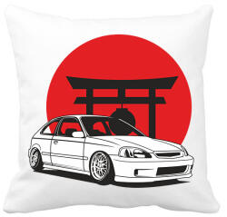 printfashion Honda civic - Párnahuzat, Díszpárnahuzat - Fehér (17293321)