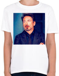 printfashion robert downey jr - Gyerek póló - Fehér (17322352)