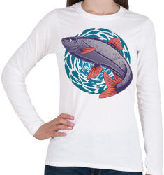 printfashion Hal - Női hosszú ujjú póló - Fehér (17067612)