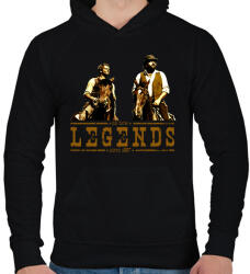printfashion Bud Spencer Terence Hill Legends - Férfi kapucnis pulóver - Fekete (16720049)