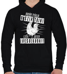 printfashion Anyám tyúkja húsvét - Férfi kapucnis pulóver - Fekete (17388786)