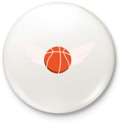 printfashion Angyali kosaras - Kitűző, hűtőmágnes - Fehér (17055627)