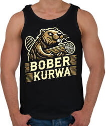 printfashion Bober kurwa - Férfi atléta - Fekete (17185291)