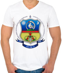 printfashion Énlaka Címer Rovásos - Férfi V-nyakú póló - Fehér (17203315)