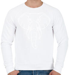 printfashion Elefánt - Férfi pulóver - Fehér (17176849)