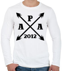 printfashion apa egyedi évszámmal fekete - Férfi hosszú ujjú póló - Fehér (17459268)