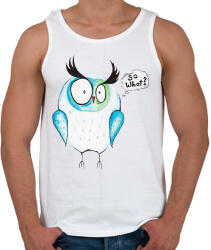 printfashion Aquarell Fura Bagoly - So What? - Férfi atléta - Fehér (17225334)
