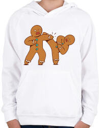 printfashion Mézeskalács karate - Gyerek kapucnis pulóver - Fehér (17156965)