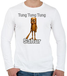printfashion Tung Tung Tung Sahur - Férfi hosszú ujjú póló - Fehér (17454318)