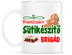 printfashion Karácsonyi sütikészítő brigád - Bögre - Fehér (16911005)