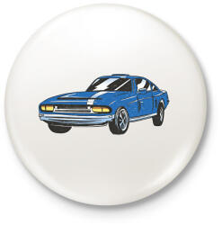 printfashion Retro kocsi - Kitűző, hűtőmágnes - Fehér (17132577)