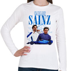 printfashion Carlos Sainz Williams 2025 - Női hosszú ujjú póló - Fehér (17315560)