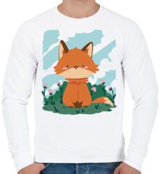 printfashion Bébi róka - Férfi pulóver - Fehér (17100337)