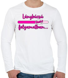 printfashion Lánybúcsú folyamatban - Férfi hosszú ujjú póló - Fehér (17473340)
