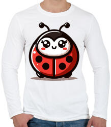 printfashion Katicabogár - Férfi hosszú ujjú póló - Fehér (17474240)