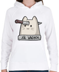printfashion Jól vagyok - Női kapucnis pulóver - Fehér (17253856)