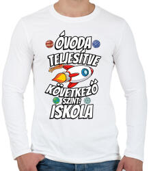 printfashion ÓVODA TELJESÍTVE - Férfi hosszú ujjú póló - Fehér (17486388)