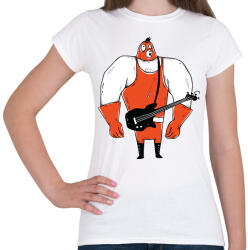 printfashion Birkozó basszusgitáros - Női póló - Fehér (17055914)
