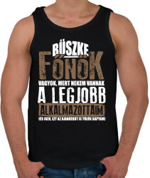 printfashion Büszke főnök - Férfi atléta - Fekete (17147487)