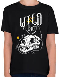 printfashion WildRaccooN® WildCat - Gyerek póló - Fekete (17265565)