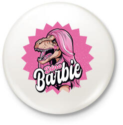 printfashion Dínó Barbie - Kitűző, hűtőmágnes - Fehér (17131226)