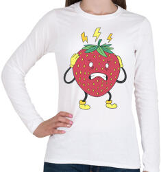 printfashion Eper - Női hosszú ujjú póló - Fehér (17114261)