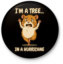 printfashion Jógázó tengerimalac - Kitűző, hűtőmágnes - Fekete (17429983)