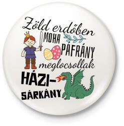 printfashion Zöld erdőben moha páfrány - Kitűző, hűtőmágnes - Fehér (17390077)