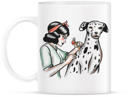printfashion Tetovált dalmata - Bögre - Fehér (17101464)