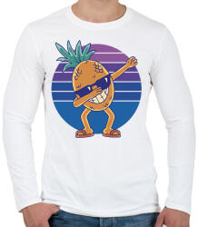printfashion Ananász dab - Férfi hosszú ujjú póló - Fehér (17112466)