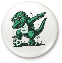 printfashion Focis dínó - Kitűző, hűtőmágnes - Fehér (17143416)