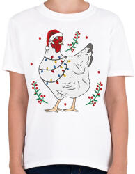 printfashion Karácsonyi csirke - Gyerek póló - Fehér (16990536)