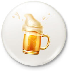 printfashion Sörözés - Kitűző, hűtőmágnes - Fehér (16936052)