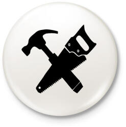 printfashion Asztalos - Kitűző, hűtőmágnes - Fehér (17452022)