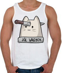 printfashion Jól vagyok - Férfi atléta - Fehér (17253766)