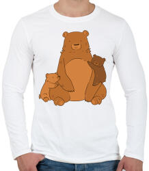 printfashion Maci család - Férfi hosszú ujjú póló - Fehér (17166506)